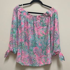 Off the shoulder Lilly Pulitzer top